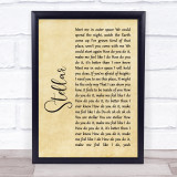 Incubus Stellar Rustic Script Song Lyric Print