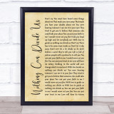Jason Donovan Nothing Can Divide Us Rustic Script Song Lyric Print