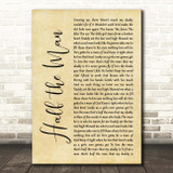 Jennifer Smestad Half the Man Rustic Script Song Lyric Print