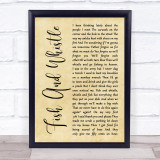 John Prine Fish And Whistle Rustic Script Song Lyric Print