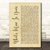 Kane Brown What's Mine Is Yours Rustic Script Song Lyric Print