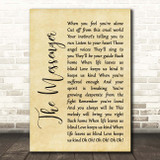 Linkin Park The Messenger Rustic Script Song Lyric Print