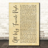 Maren Morris All My Favorite People Rustic Script Song Lyric Print