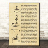 N Sync This I Promise You Rustic Script Song Lyric Print