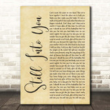 Paramore Still Into You Rustic Script Song Lyric Print