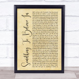 Poison Something To Believe In Rustic Script Song Lyric Print