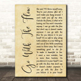Queens of the Stone Age Go with the Flow Rustic Script Song Lyric Print