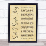 Ray LaMontagne Such A Simple Thing Rustic Script Song Lyric Print