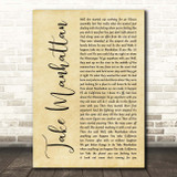 Soul Asylum Take Manhattan Rustic Script Song Lyric Print