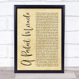 Spiritualized A Perfect Miracle Rustic Script Song Lyric Print