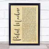 Starset Perfect Machine Rustic Script Song Lyric Print