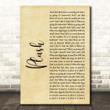 Stone Temple Pilots Plush Rustic Script Song Lyric Print