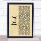 Stone Temple Pilots Plush Rustic Script Song Lyric Print