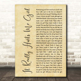 The Carstairs It Really Hurts Me Girl Rustic Script Song Lyric Print