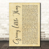 Beres Hammond Groovy Little Thing Rustic Script Song Lyric Print