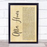 The Weeknd After Hours Rustic Script Song Lyric Print