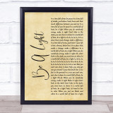 Thomas Rhett Be A Light Rustic Script Song Lyric Print