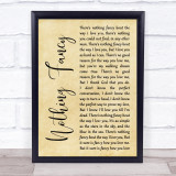Dave Barnes Nothing Fancy Rustic Script Song Lyric Print