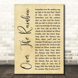 Eva Cassidy Over The Rainbow Rustic Script Song Lyric Print