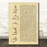 Katharine McPhee She Used To Be Mine Rustic Script Song Lyric Wall Art Print