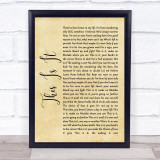 Michael McDonald This Is It Rustic Script Song Lyric Wall Art Print