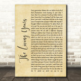 Mike + The Mechanics The Living Years Rustic Script Song Lyric Wall Art Print