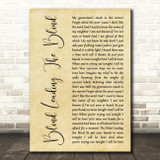 Mumford & Sons Blind Leading The Blind Rustic Script Song Lyric Wall Art Print