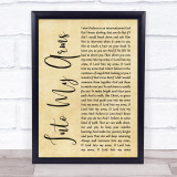 Nick Cave & The Bad Seeds Into My Arms Rustic Script Song Lyric Wall Art Print