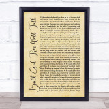 Panic! At The Disco Build God, Then We'll Talk Rustic Script Song Lyric Wall Art Print