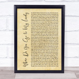 Peter Sarstedt Where Do You Go to My Lovely Rustic Script Song Lyric Wall Art Print