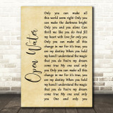 Blessthefall Open Water Rustic Script Song Lyric Wall Art Print
