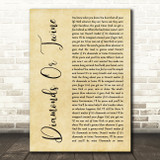 Ryan Hurd Diamonds Or Twine Rustic Script Song Lyric Wall Art Print