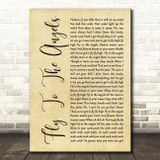 Slaughter Fly To The Angels Rustic Script Song Lyric Wall Art Print