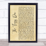 The Chieftains The Foggy Dew Rustic Script Song Lyric Wall Art Print