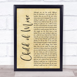 Carole King Child of Mine Rustic Script Song Lyric Wall Art Print