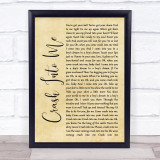 Dave Matthews Band Crash Into Me Rustic Script Song Lyric Wall Art Print