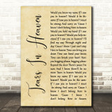 Eric Clapton Tears In Heaven Rustic Script Song Lyric Wall Art Print