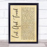 Feeder Lost And Found Rustic Script Song Lyric Wall Art Print