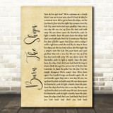 for KING & COUNTRY Burn The Ships Rustic Script Song Lyric Wall Art Print