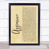 Beartooth Aggressive Rustic Script Song Lyric Wall Art Print