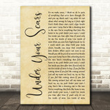 Godsmack Under Your Scars Rustic Script Song Lyric Wall Art Print