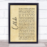 Howie Day Collide Rustic Script Song Lyric Wall Art Print