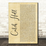 Adam Calhoun Catch Hell Rustic Script Song Lyric Quote Music Print