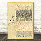 Beach Boys Kokomo Rustic Script Song Lyric Quote Music Print