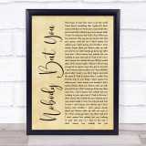 Blake Shelton Nobody But You Rustic Script Song Lyric Quote Music Print