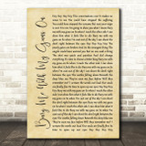 Bobaflex Bury Me With My Guns On Rustic Script Song Lyric Quote Music Print