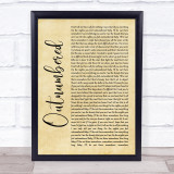 Dermot Kennedy Outnumbered Rustic Script Song Lyric Quote Music Print