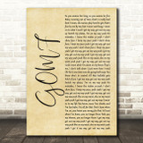 DVBBS GOMF Rustic Script Song Lyric Quote Music Print