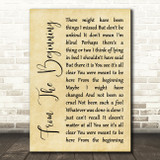 Emerson, Lake & Palmer From The Beginning Rustic Script Song Lyric Quote Music Print
