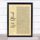 Eminem Not Afraid Rustic Script Song Lyric Quote Music Print